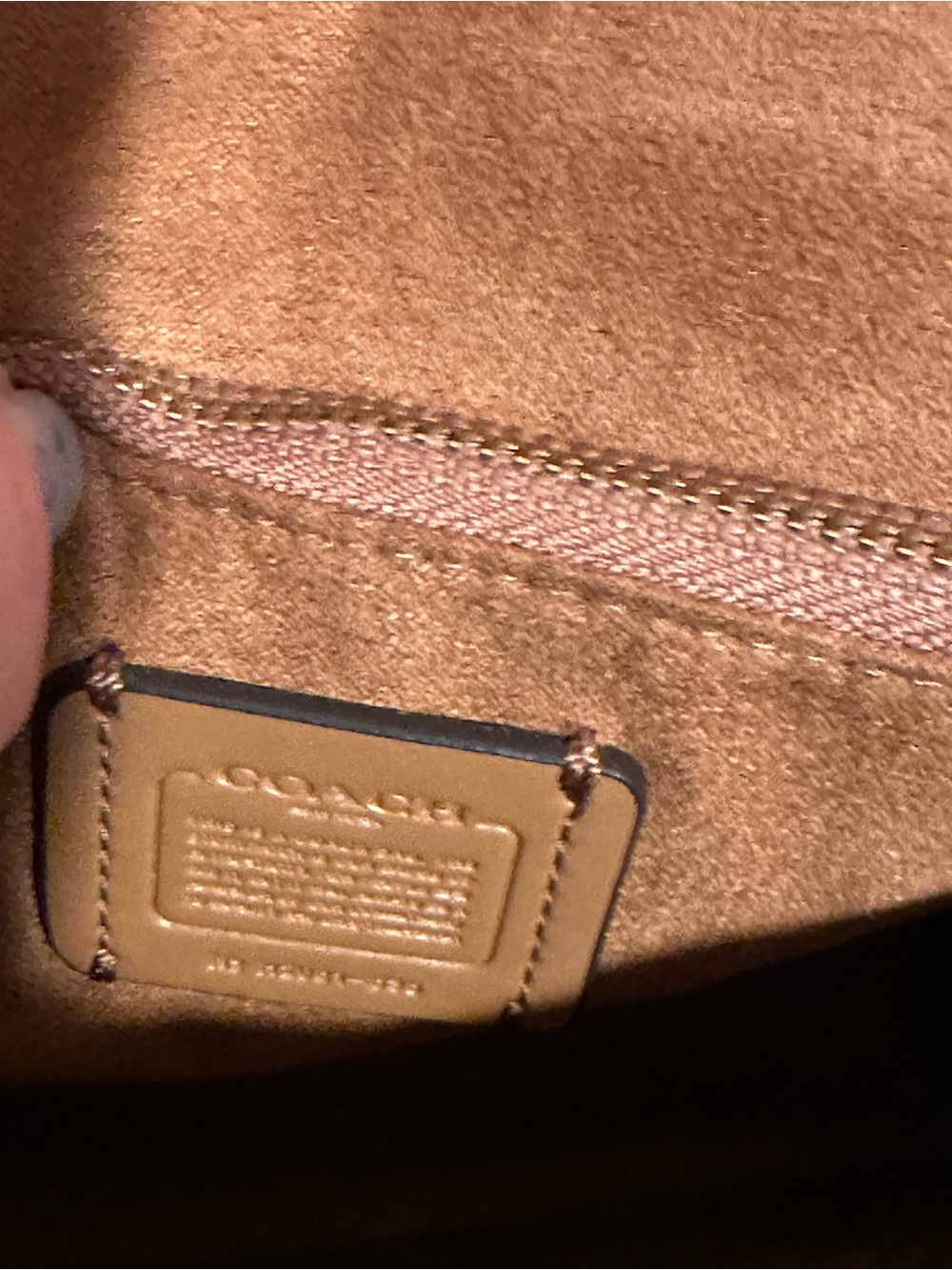 Coach Cream Pebbled Leather Satchel with Gold 'C' Turnlock - Picture 14 of 16